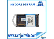 Factory direct selling ddr3 8gb 1600mhz  laptop ram  ett chips made in taiwan